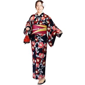 ☆美品☆ レディース浴衣 帯 白地 黒模様 金刺繡　2点セット レディース 浴衣セット 2023 帯 セット 11柄 Fサイズ ゆかた 椿